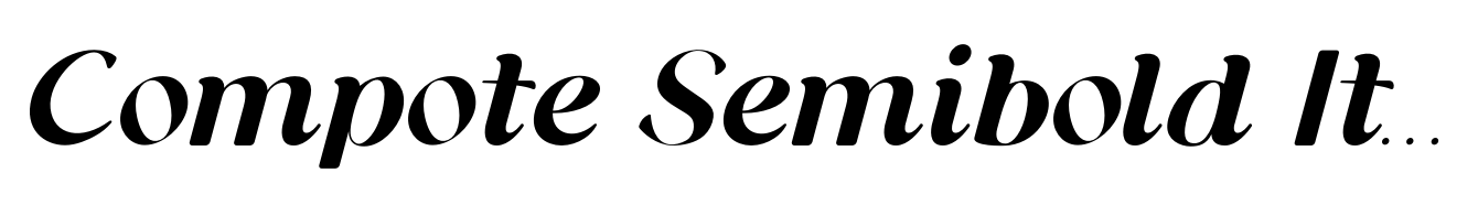 Compote Semibold Italic